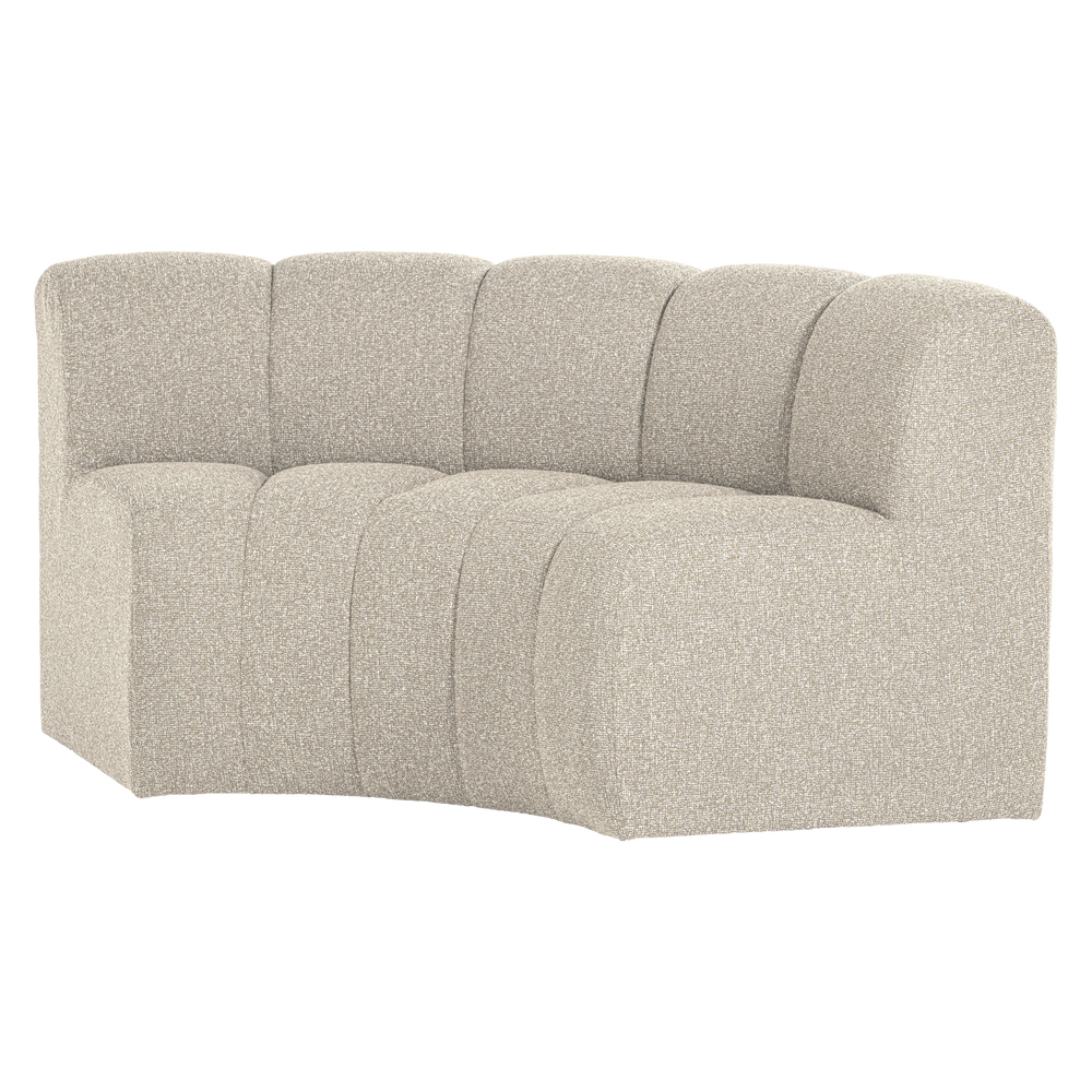 Valgomojo suolas MOJO 152 cm su atloše, bouclé bežinis