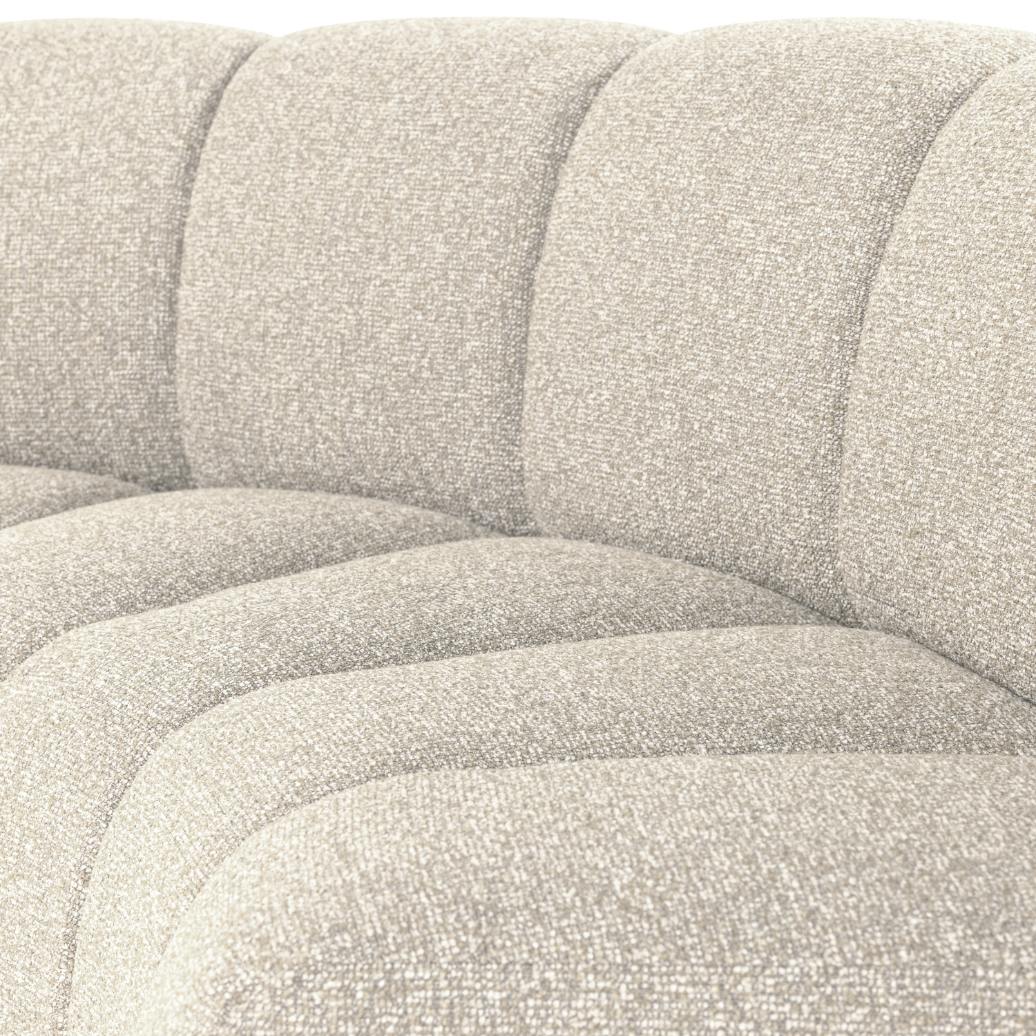 Valgomojo suolas MOJO 152 cm su atloše, bouclé bežinis