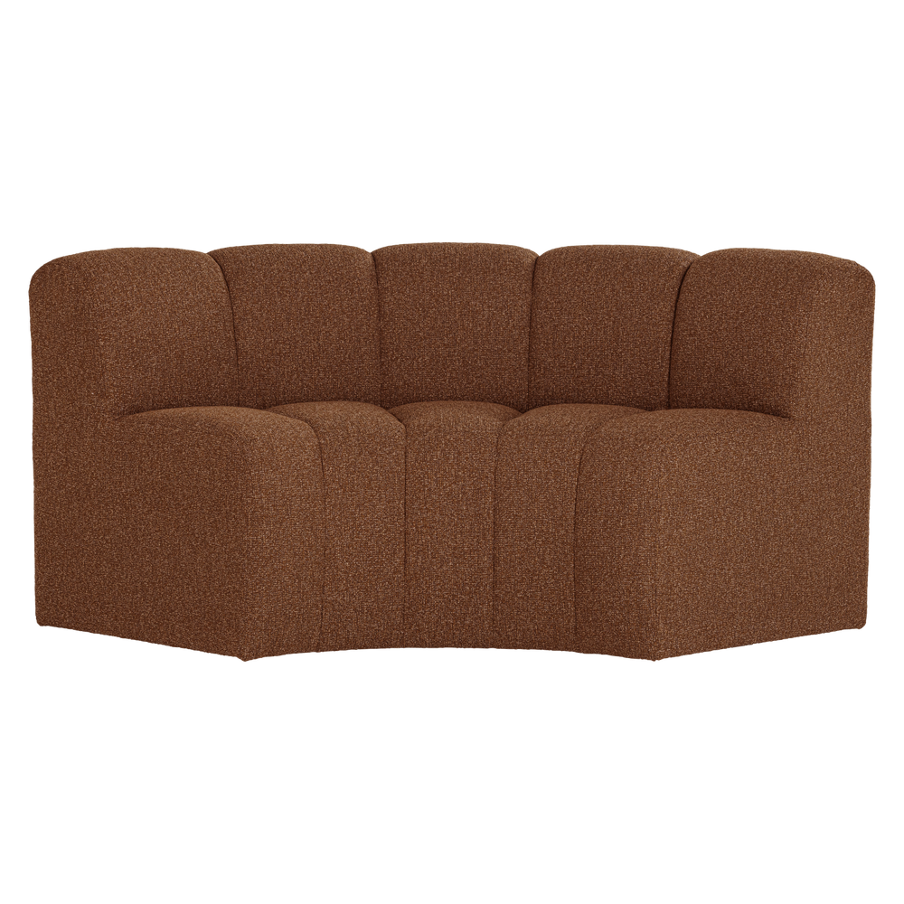 Valgomojo suolas MOJO 152 cm su atloše, bouclé rūdžių ruda