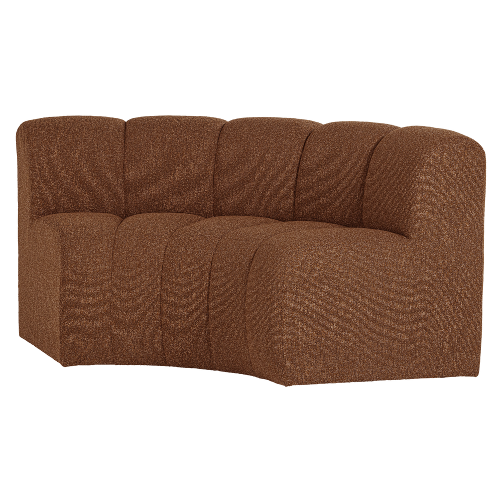 Valgomojo suolas MOJO 152 cm su atloše, bouclé rūdžių ruda