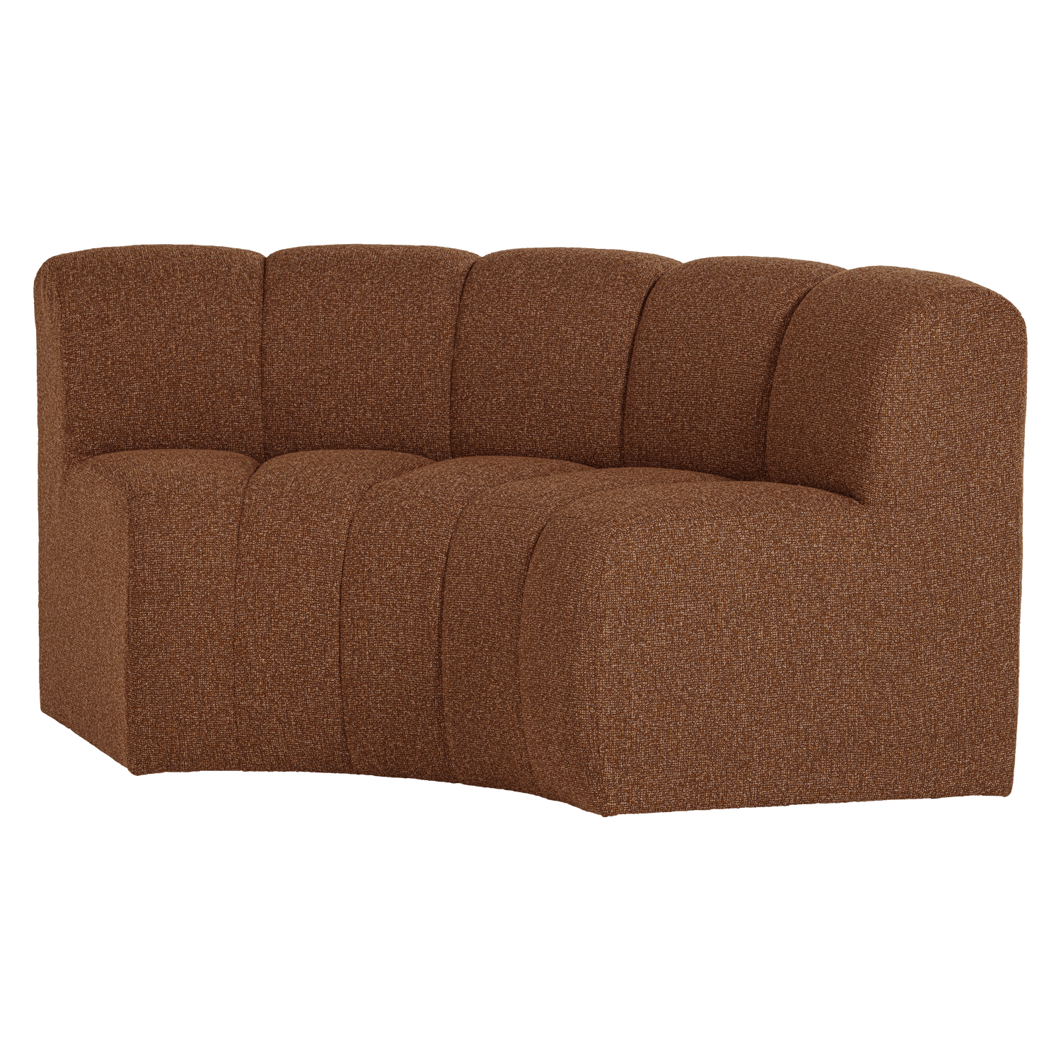 Valgomojo suolas MOJO 152 cm su atloše, bouclé rūdžių ruda