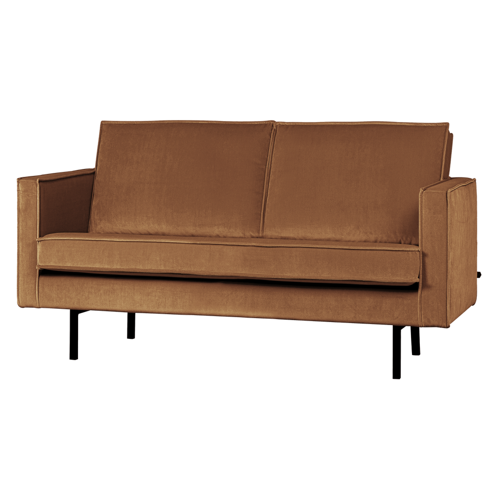 Sofa RODEO 2-vietė, aksominis medaus geltona