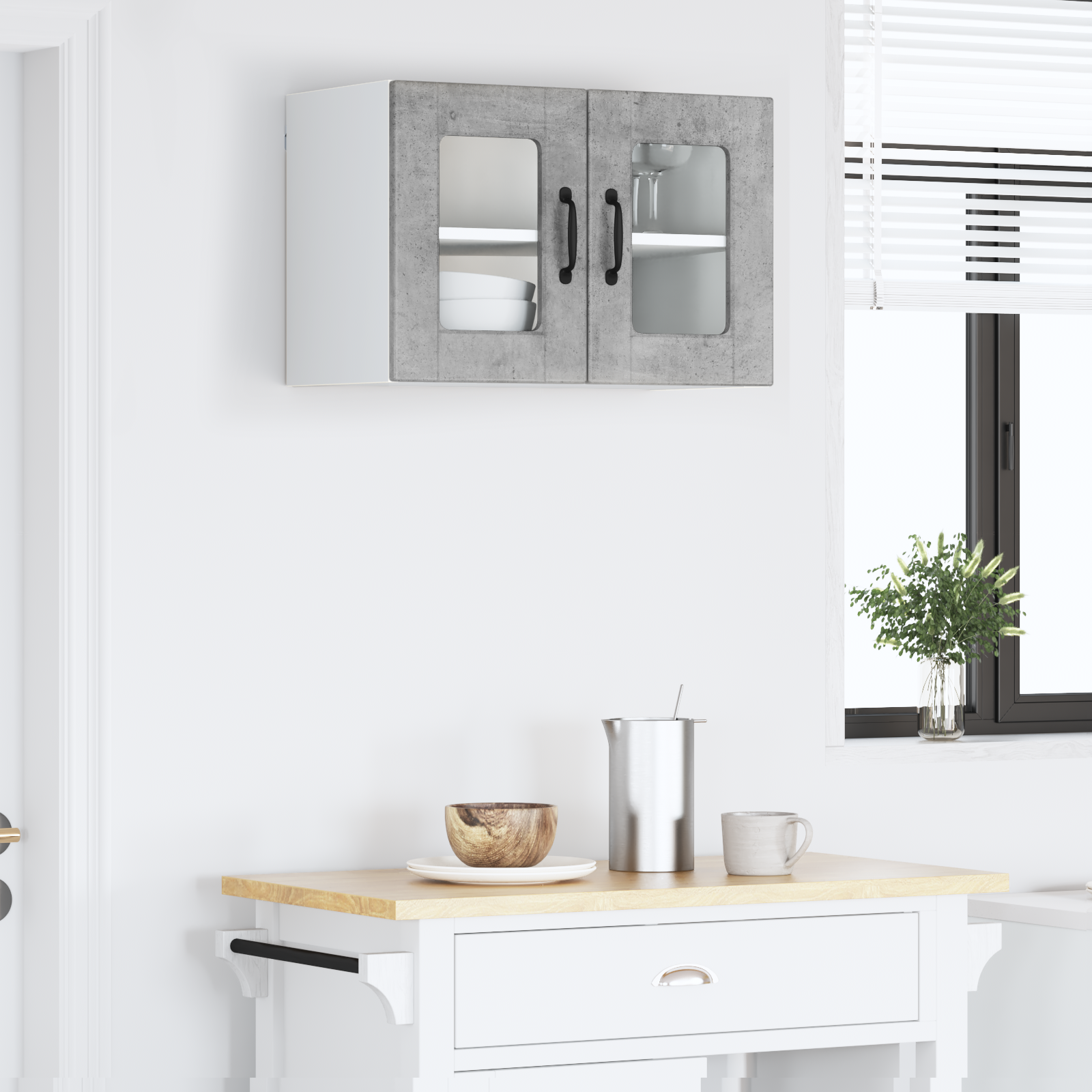 Virtuves skapis Betona pelēks 60 x 31 x 40 cm apstrādāta koksne