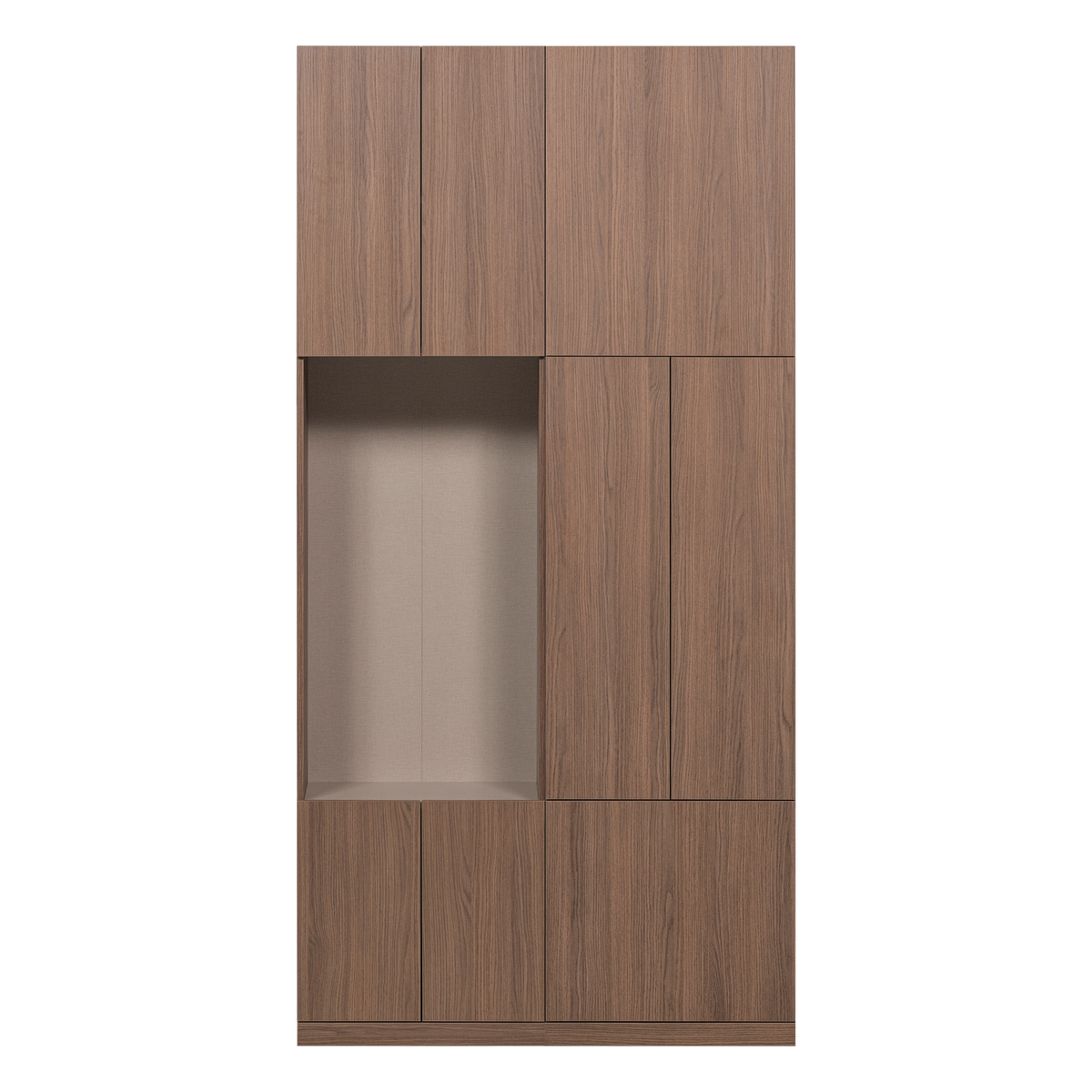Pakabinama spintelė BUILD 108 cm baltame fone, rudas ąžuolas