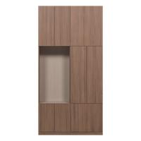 Pakabinama spintelė BUILD 108 cm baltame fone, rudas ąžuolas