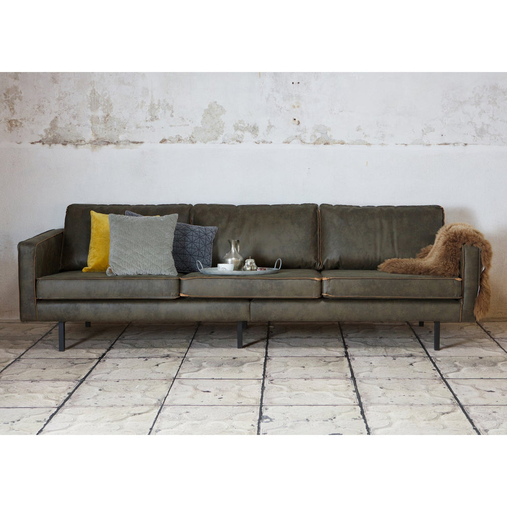 Sofa RODEO, 3-seater, khaki eco-leather