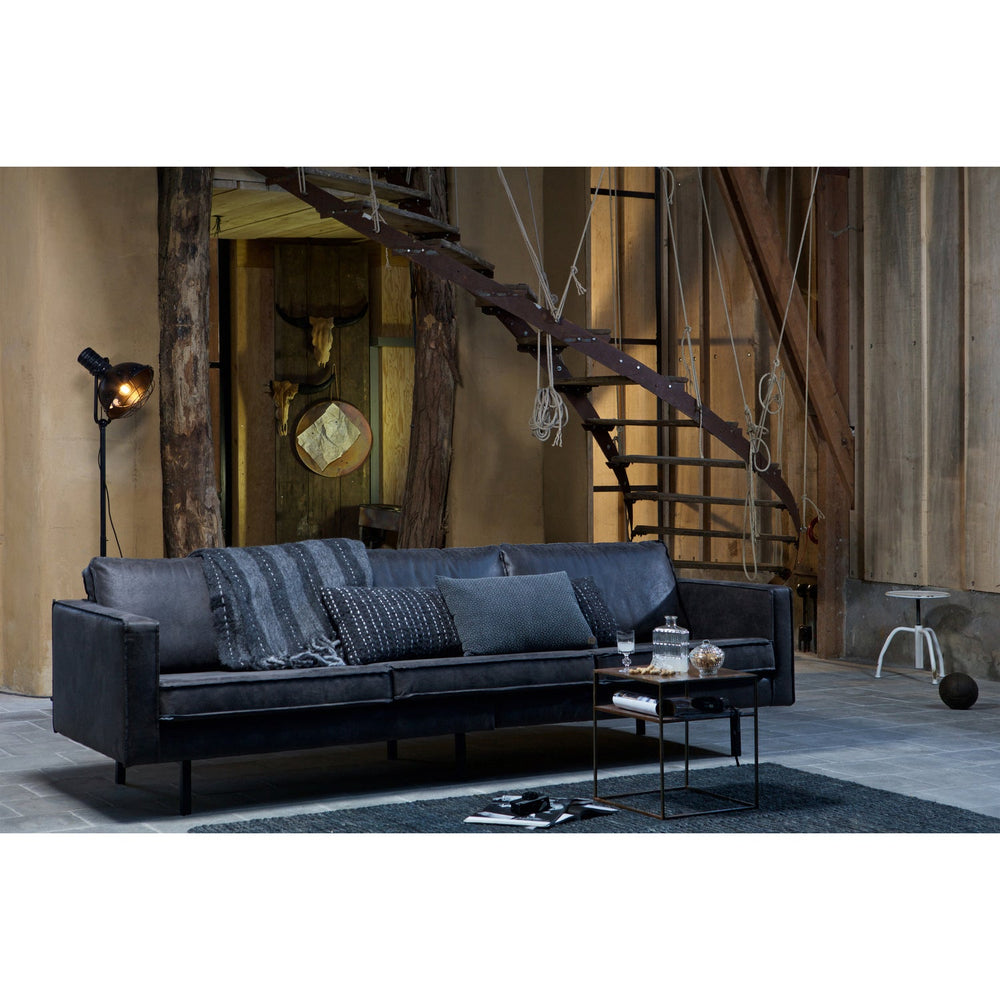 Sofa RODEO, 3 vietos, juoda eko oda