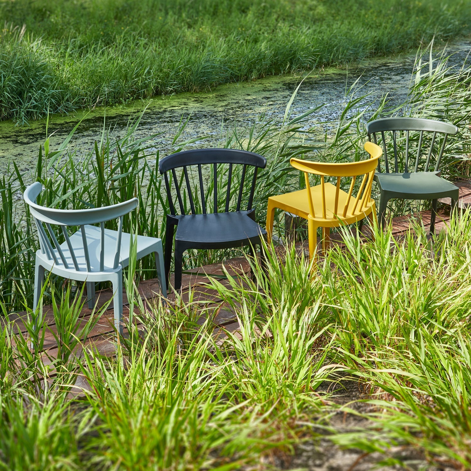 Lauko kėdė BLISS, plastikas, geltona