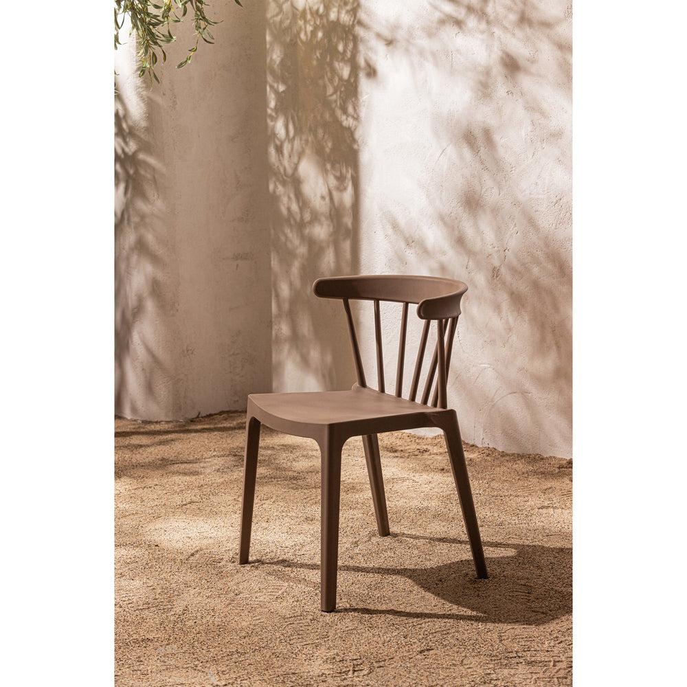 BLISS GARDEN CHAIR WITH BARS COFFEE FIBER BROWN MELANGE