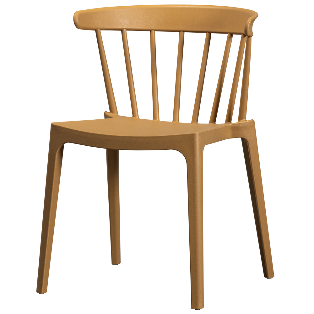 BLISS GARDEN CHAIR WITH BARS WOOD FIBER CARAMEL MELANGE