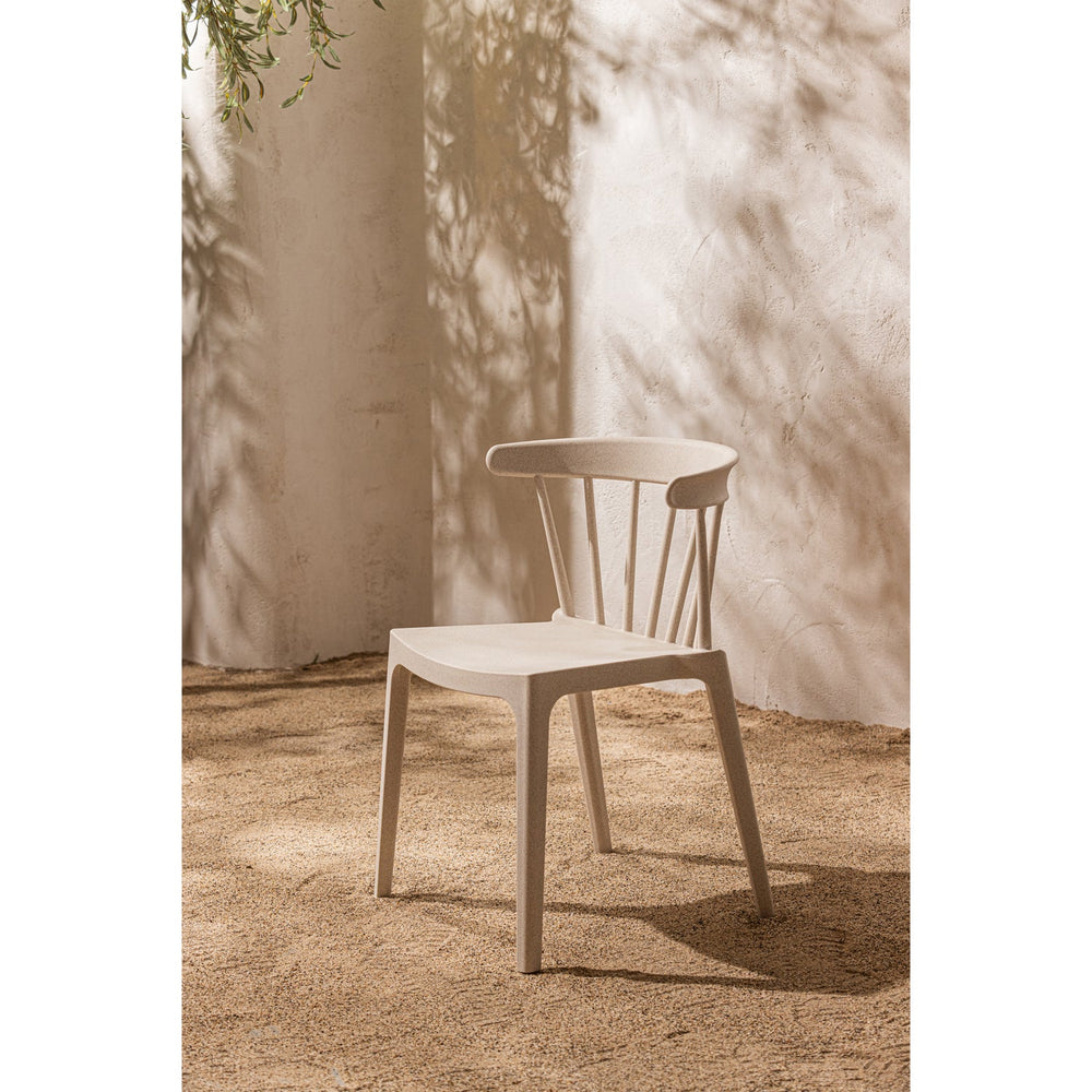 BLISS GARDEN CHAIR WITH BARS WHEAT FIBER OFF WHITE MELANGE