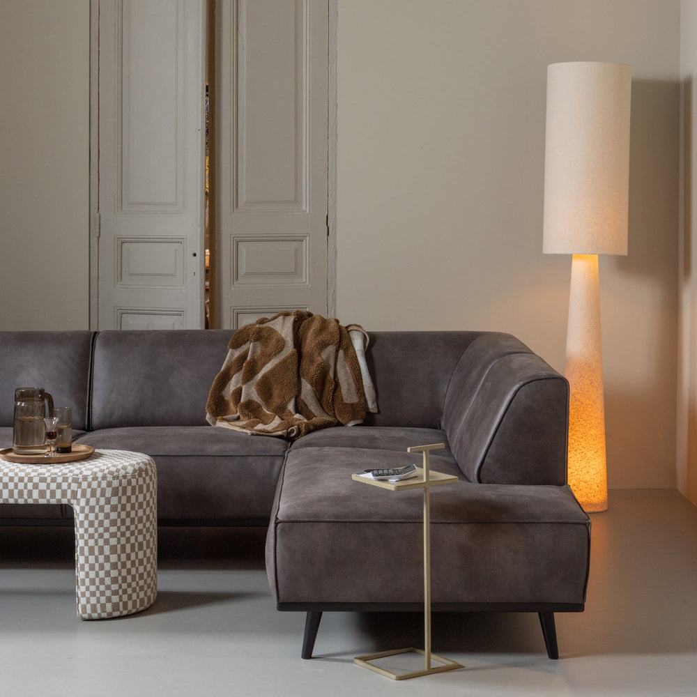 Kampinė sofa STATEMENT, dešinioji eko oda tamsiai pilka