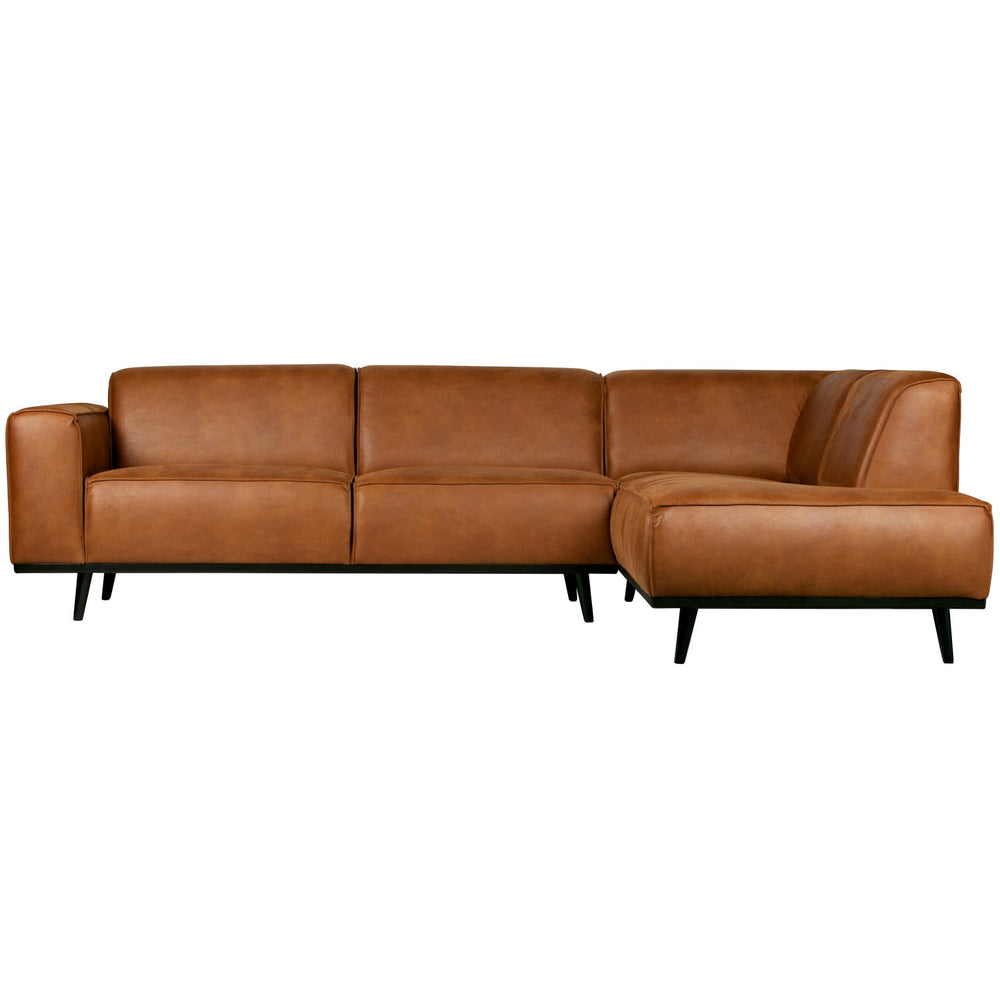 Kampinė sofa STATEMENT dešinioji, eko oda konjako