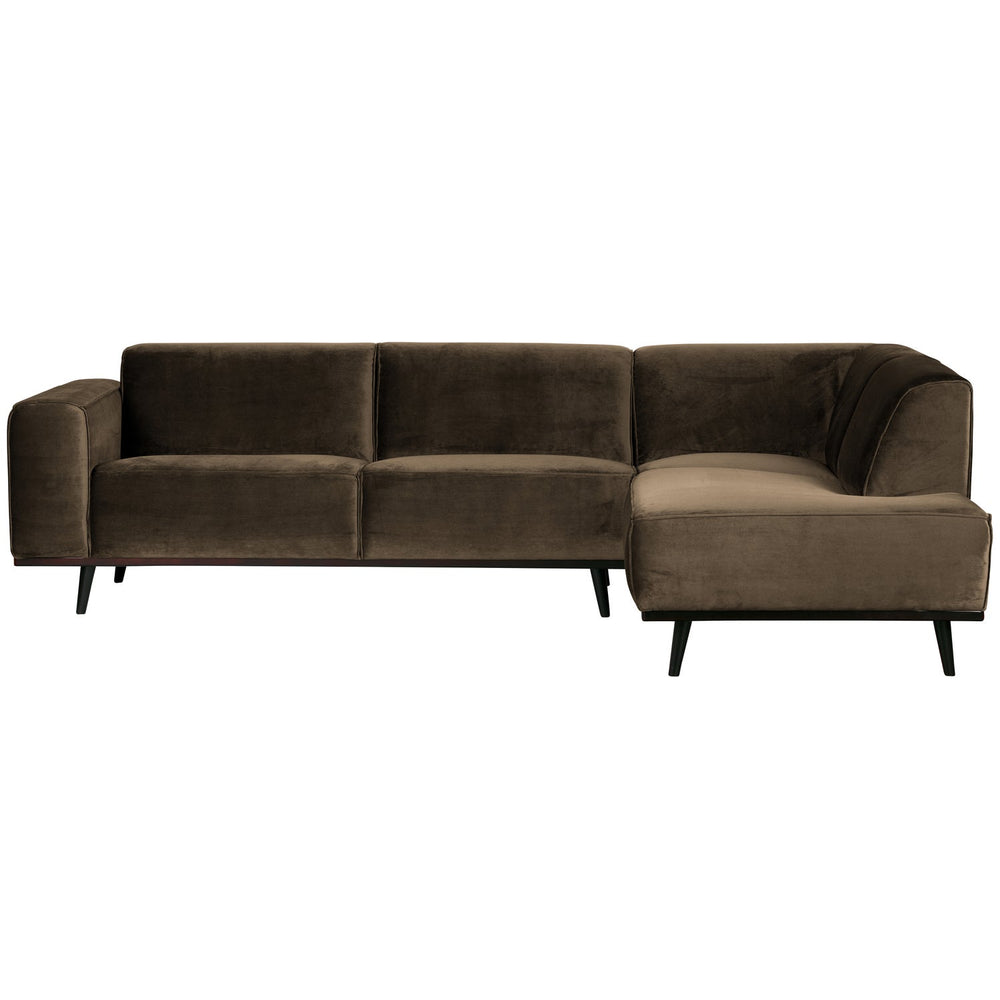 Kampinė sofa STATEMENT dešinioji, veliūras taupe