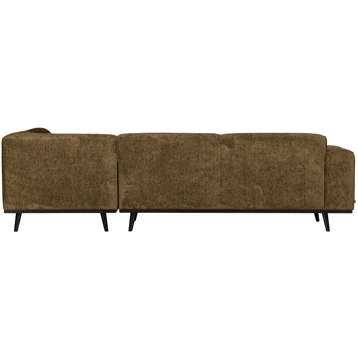 Kampinė sofa STATEMENT dešinioji, struktūrinis veliūras žalvaris