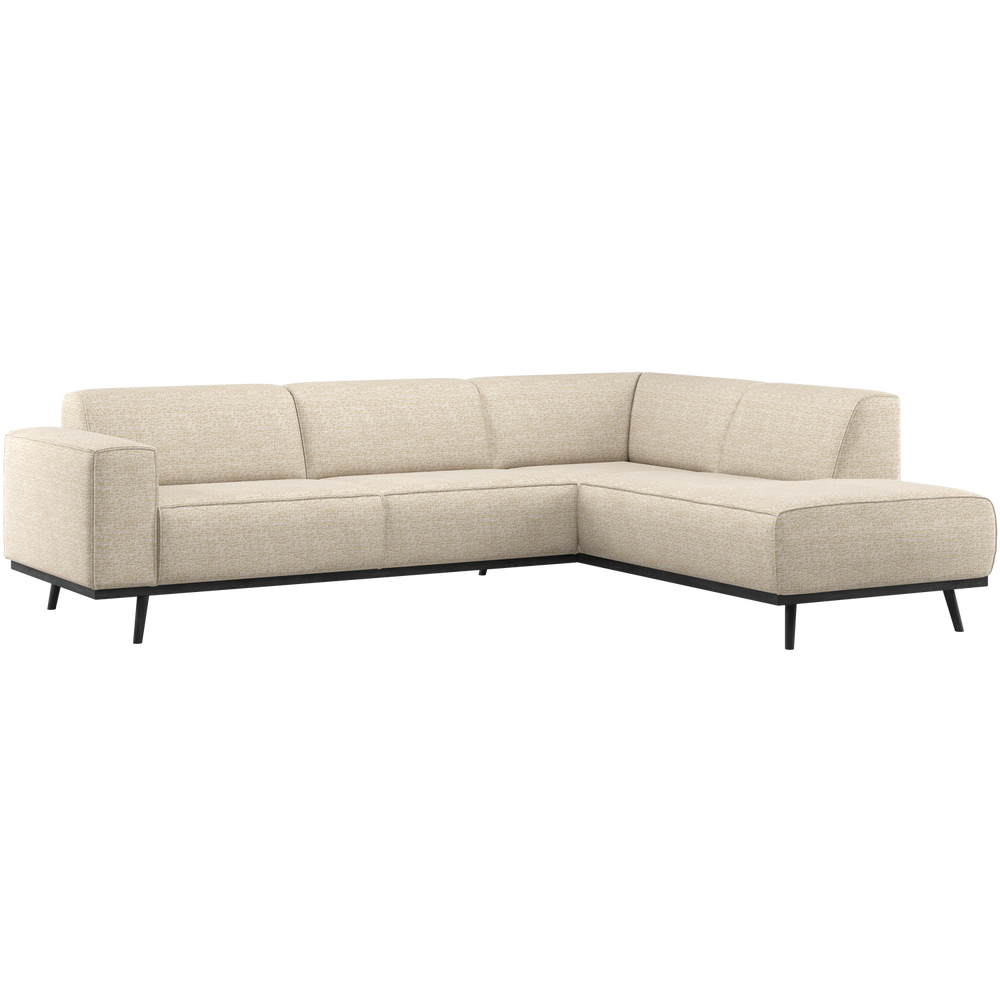 Kampinė sofa STATEMENT, dešinioji melanžas bežinis
