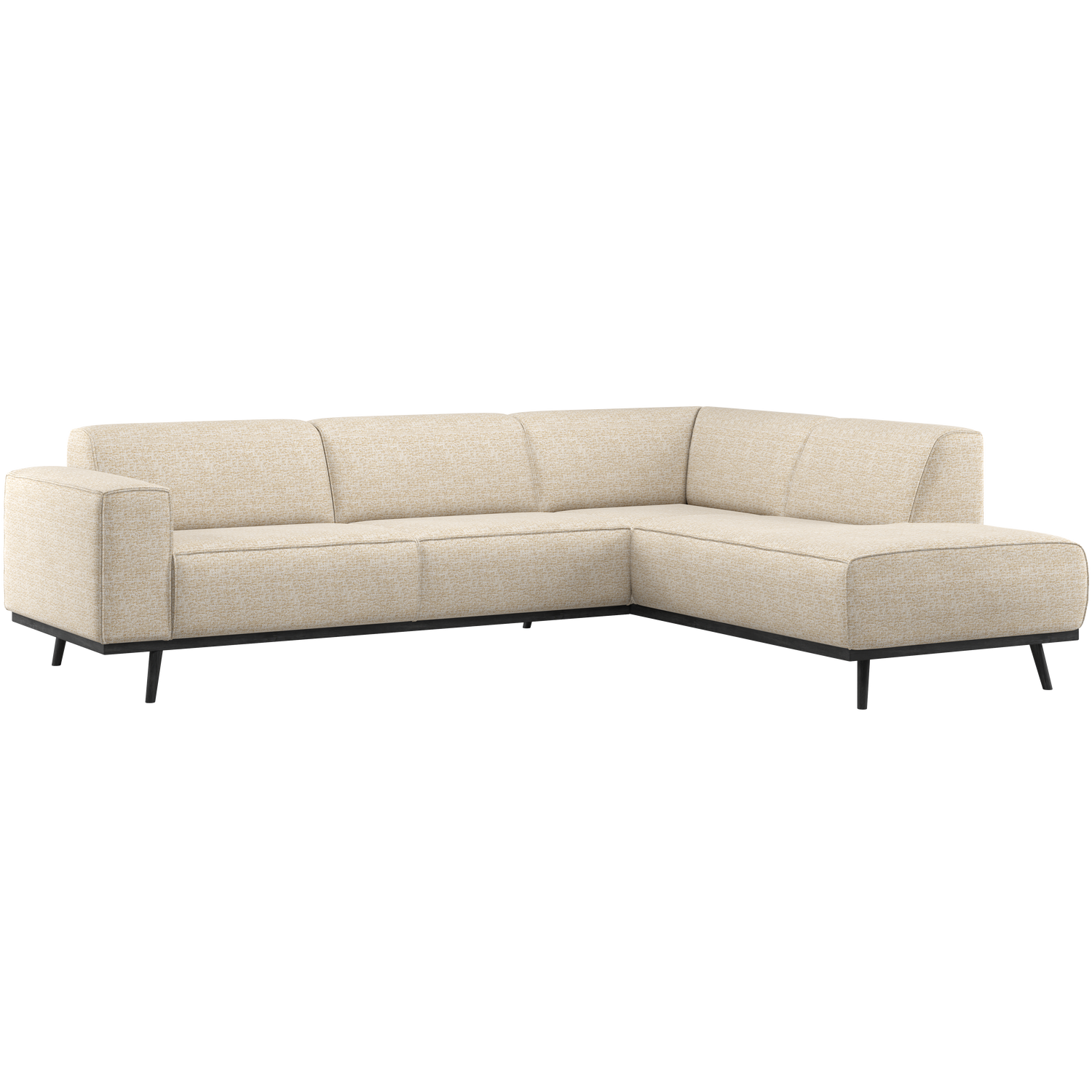 Kampinė sofa STATEMENT, dešinioji melanžas bežinis