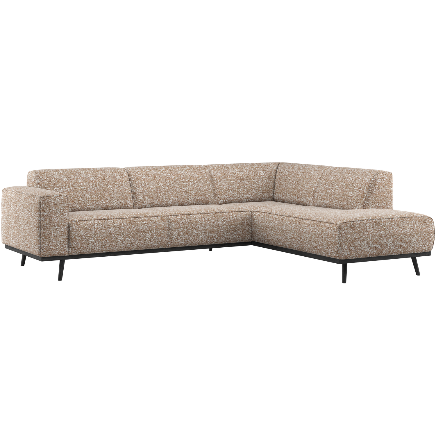 Kampinė sofa STATEMENT, dešinioji melanžas šviesiai ruda