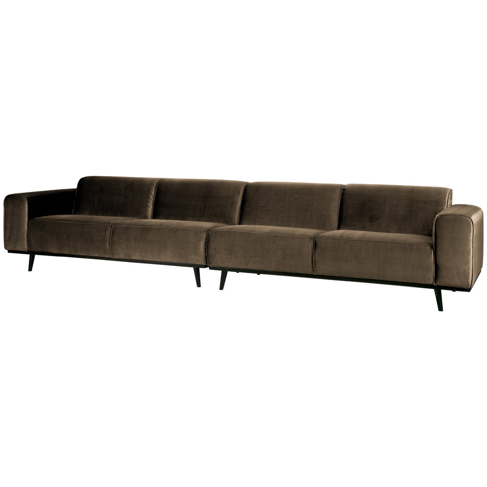 Sofa STATEMENT XL, grey-brown velvet
