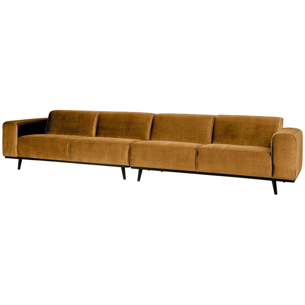 STATEMENT XL sofa, honey yellow velour