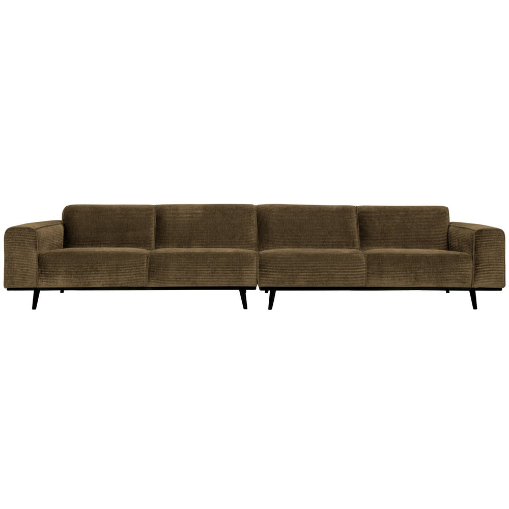STATEMENT XL sofa, stone ribbed fabric