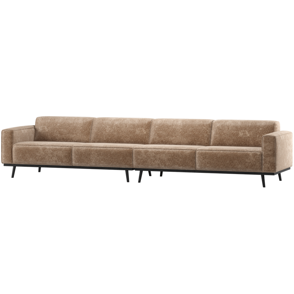 Sofa STATEMENT 4-vietė XL 372 cm šenilo veliūras taupe