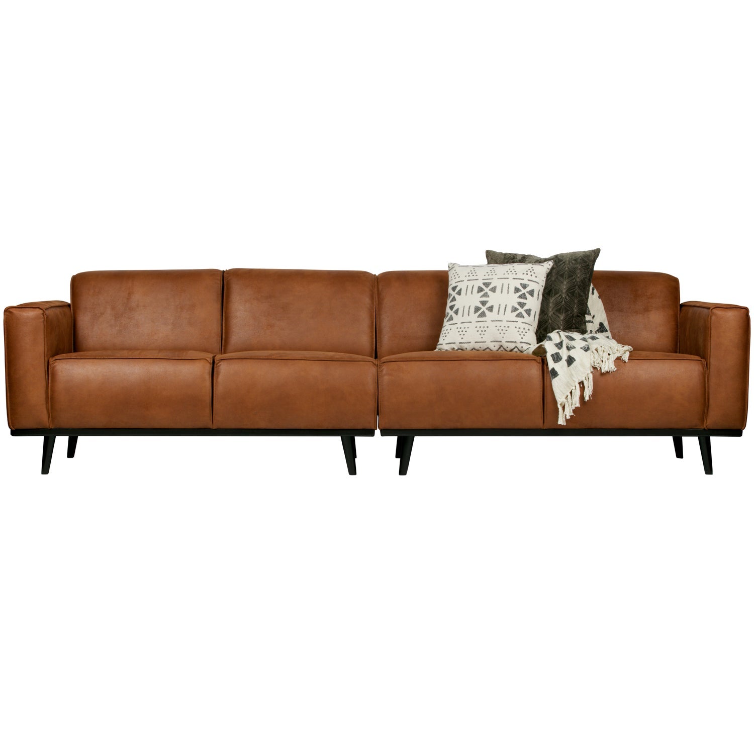 4-vietų 280 Cm STATEMENT SOFA EKO ODA, Konjako spalva