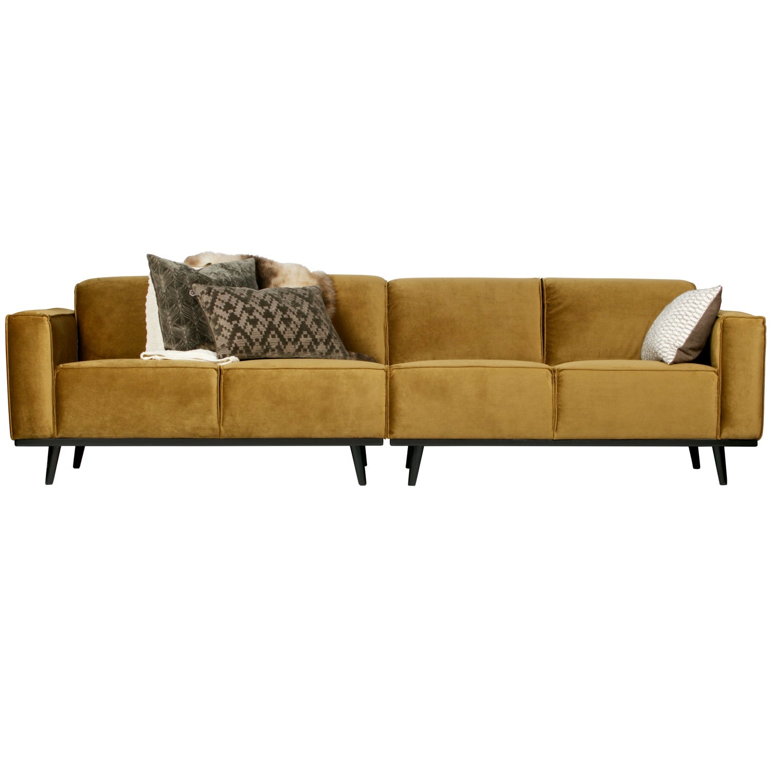 4-vietų 280 Cm STATEMENT SOFA VELVETAS, Medaus geltona