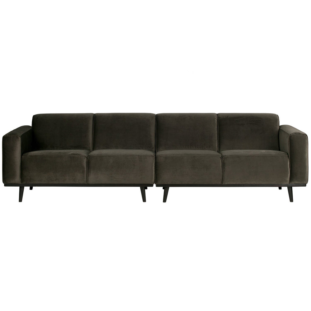 4-vietų 280 Cm STATEMENT SOFA VELVETAS, Šiltai žalia