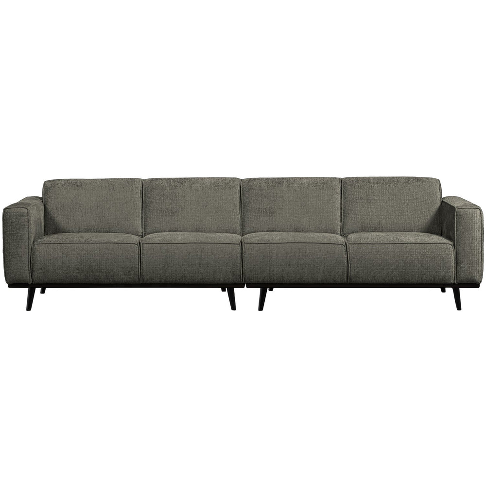 Four-seater 280 Cm STATEMENT, structural velvet, frost