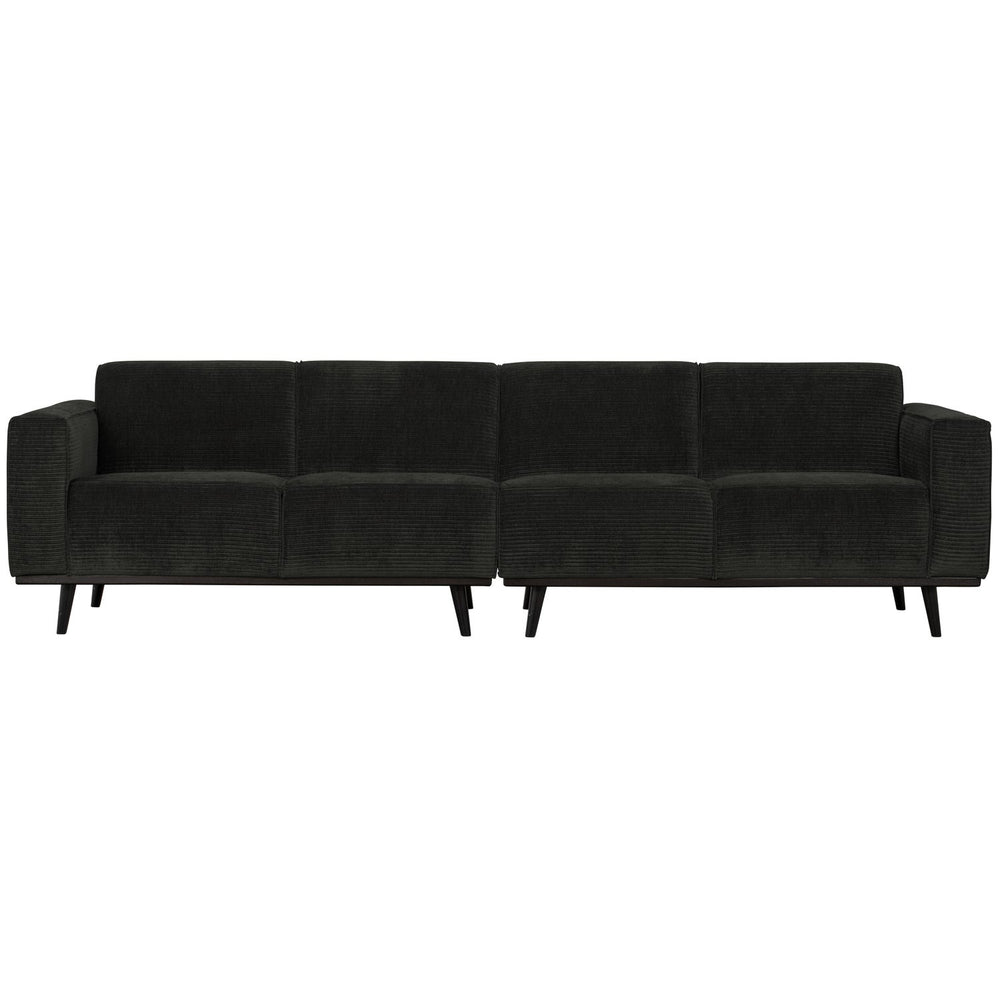 4-vietų 280 Cm STATEMENT SOFA RIB AUDINYS, Grafito spalva