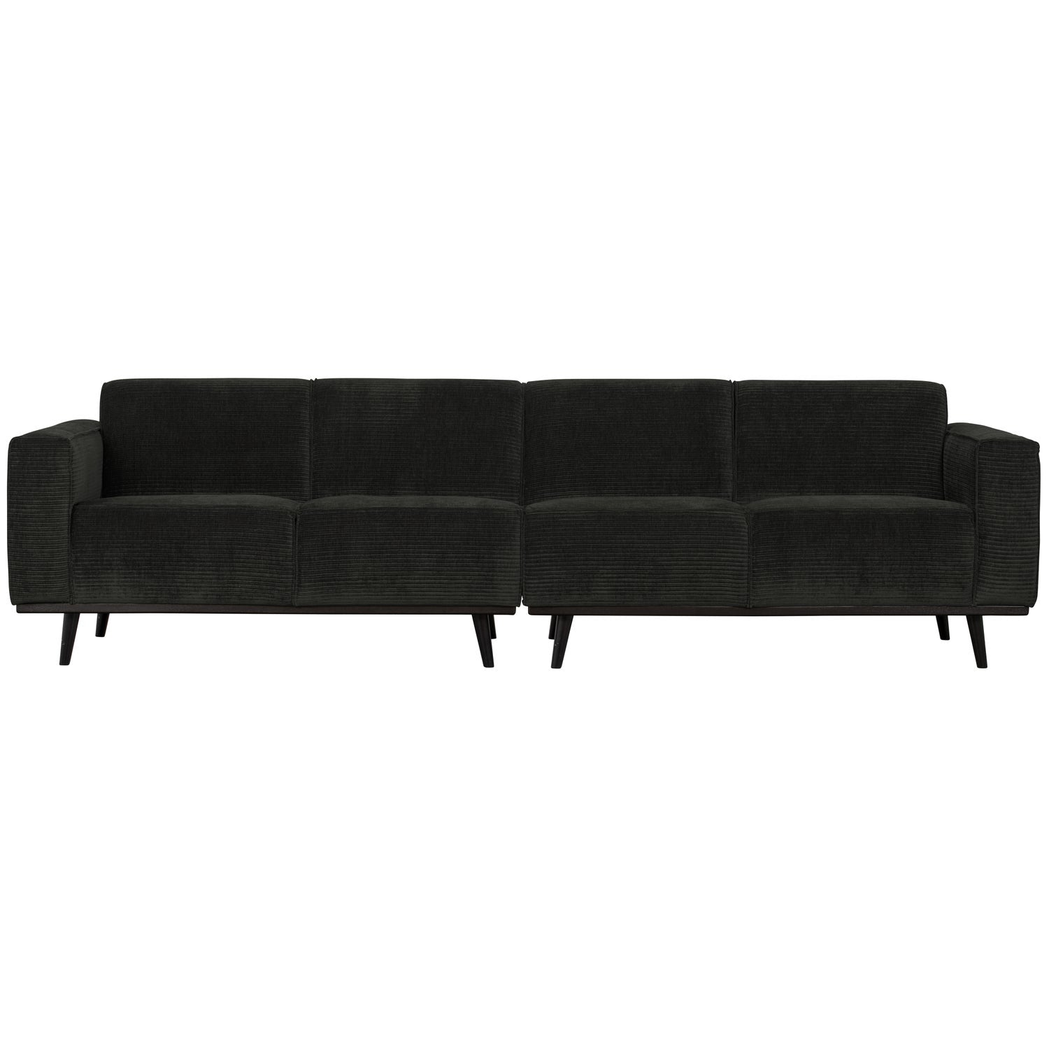 4-vietų 280 Cm STATEMENT SOFA RIB AUDINYS, Grafito spalva