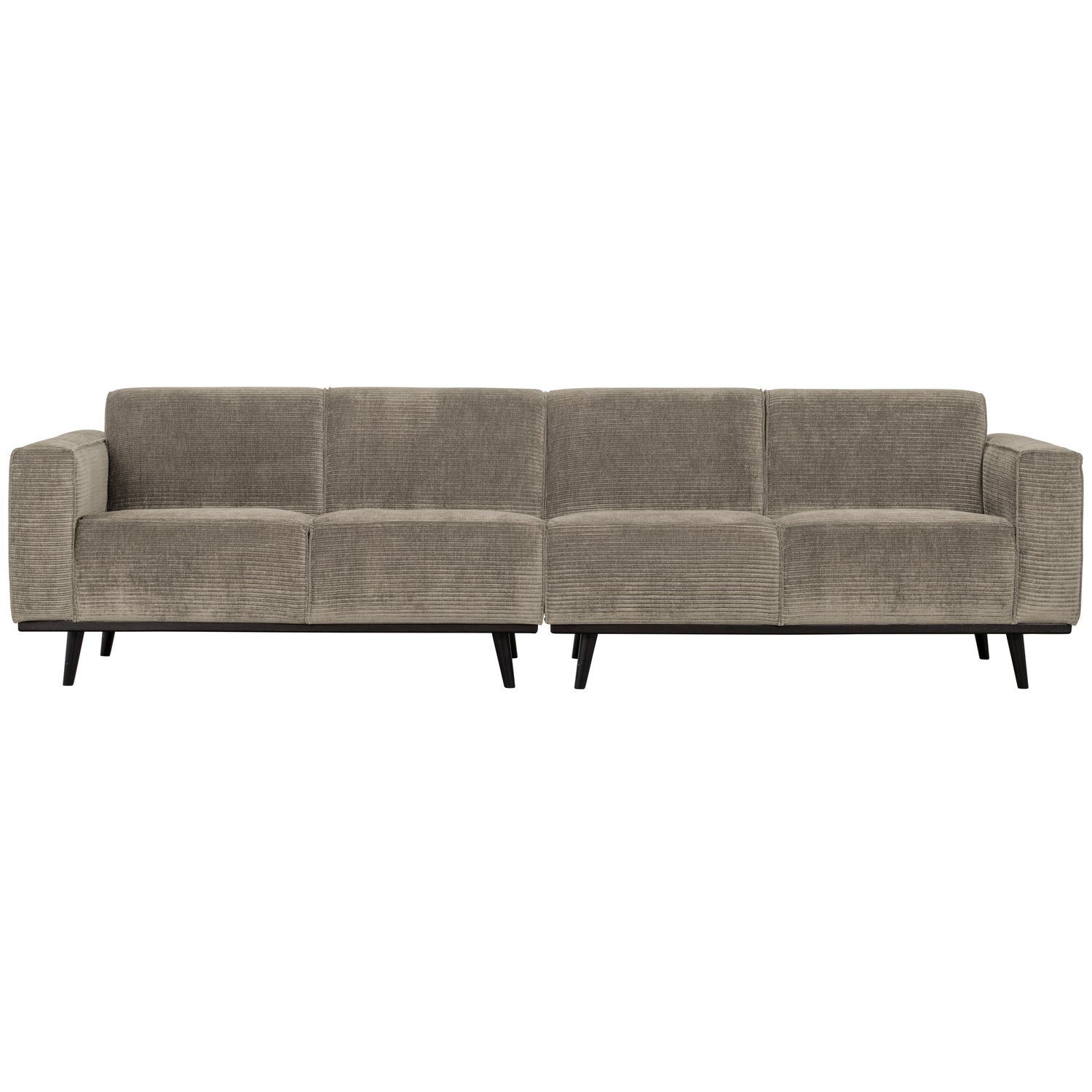 4-vietų 280 Cm STATEMENT SOFA RIB AUDINYS, Molio spalva