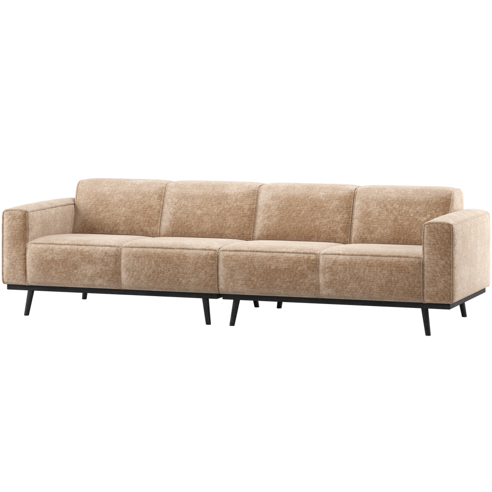 Sofa STATEMENT 4-vietė 280 cm šenilo veliūras persikų rožinis