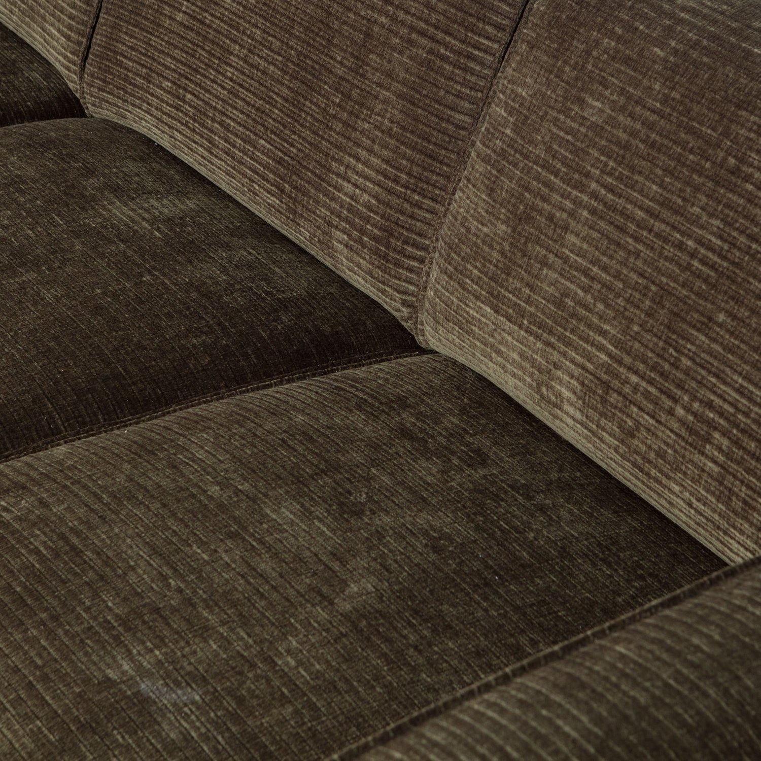 4-vietų 280 Cm STATEMENT SOFA RIB AUDINYS, Šiltai žalia
