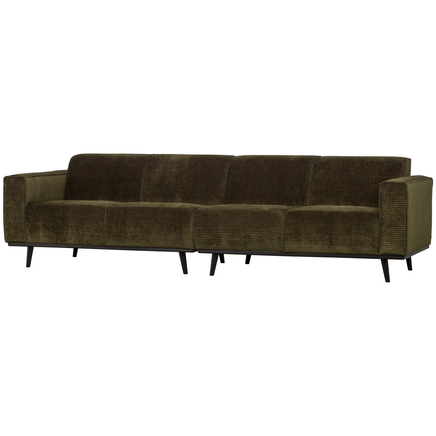 4-vietų 280 Cm STATEMENT SOFA RIB AUDINYS, Šiltai žalia