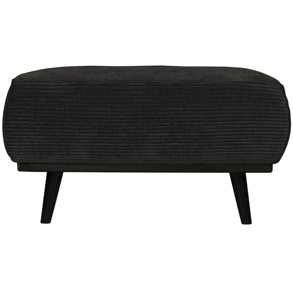 STATEMENT Ottoman, Ribbed Graphite