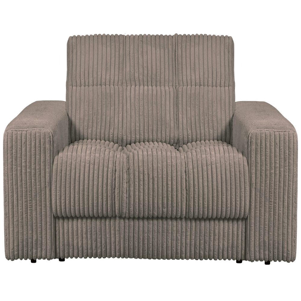 Fotelis SECOND DATE, rib audinys Mud