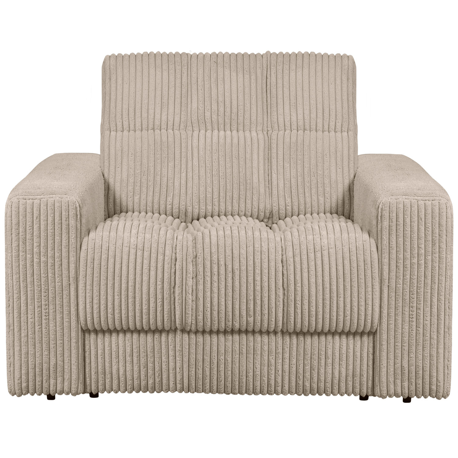 Armchair SECOND DATE, rib fabric Travertine