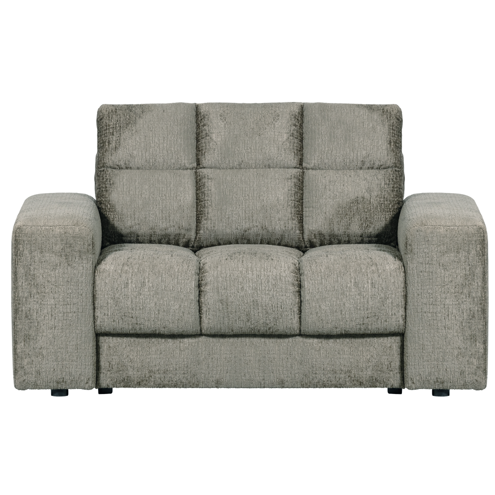 Two-seater armchair SECOND DATE, velvet Frost