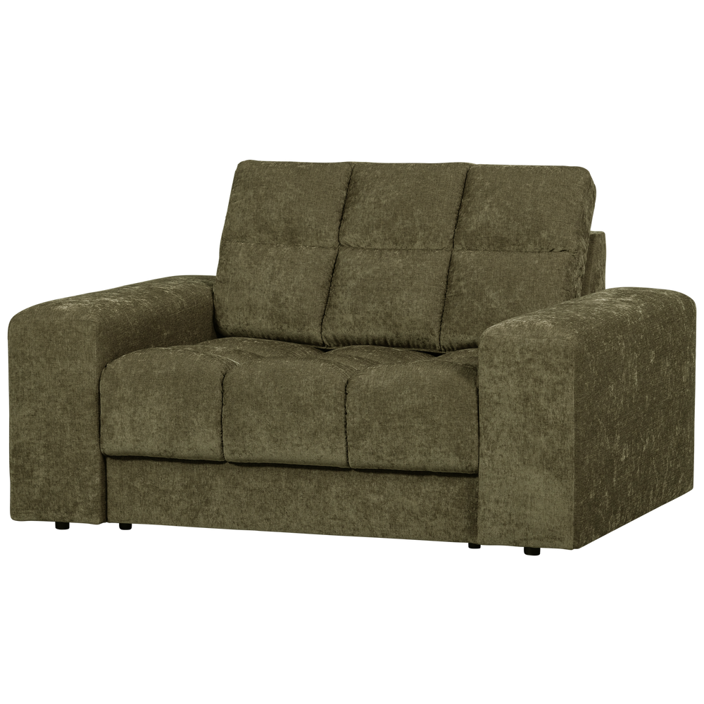 Two-seater armchair SECOND DATE, Vintage Green fabric