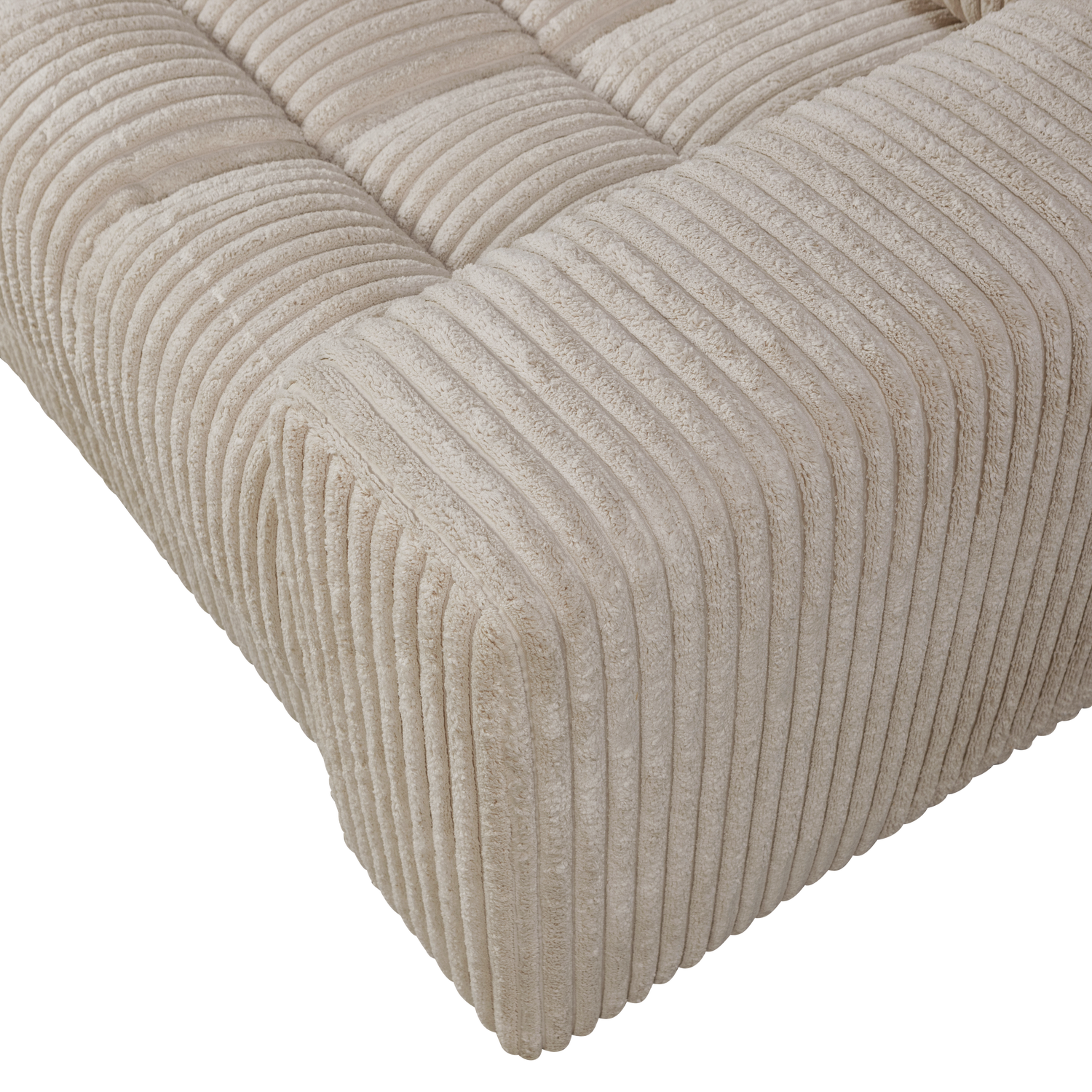 Dvivietis fotelis SECOND DATE, stambaus rifo audinys Travertin