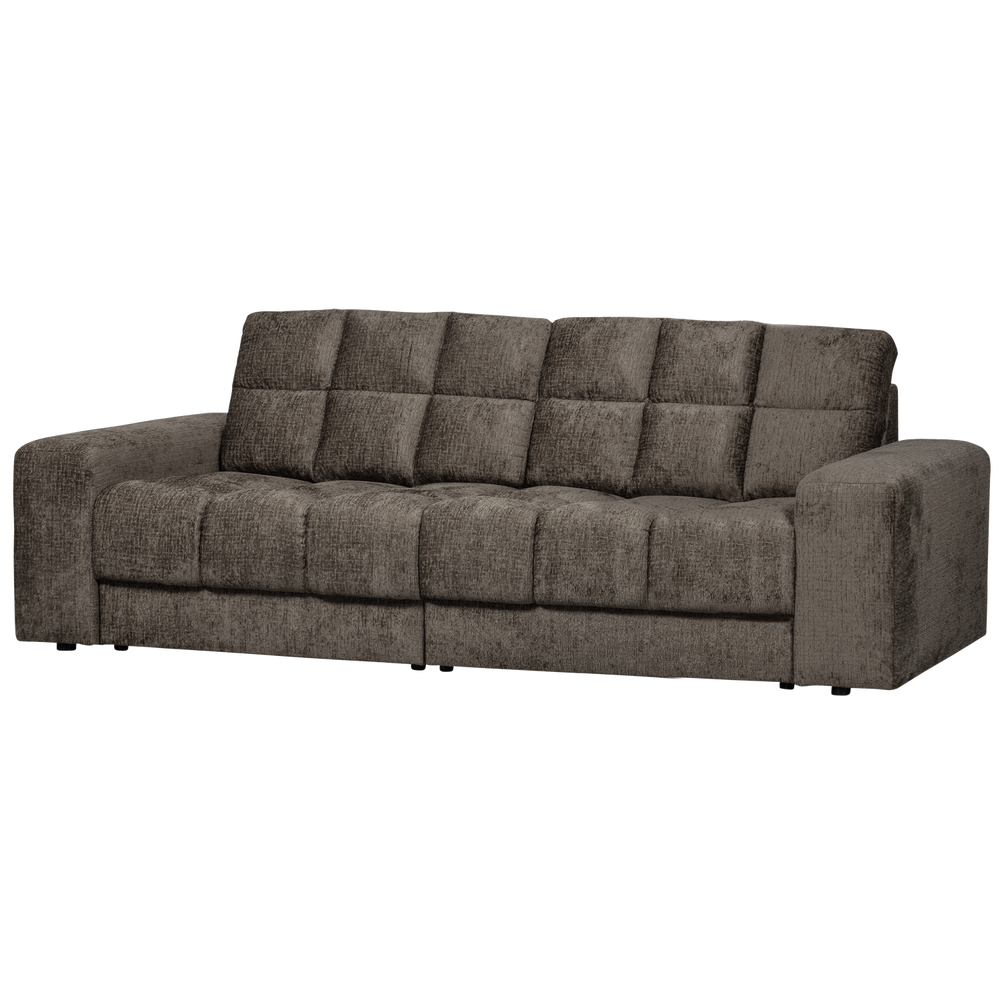 Two-seater sofa SECOND DATE, textured velvet, mountain