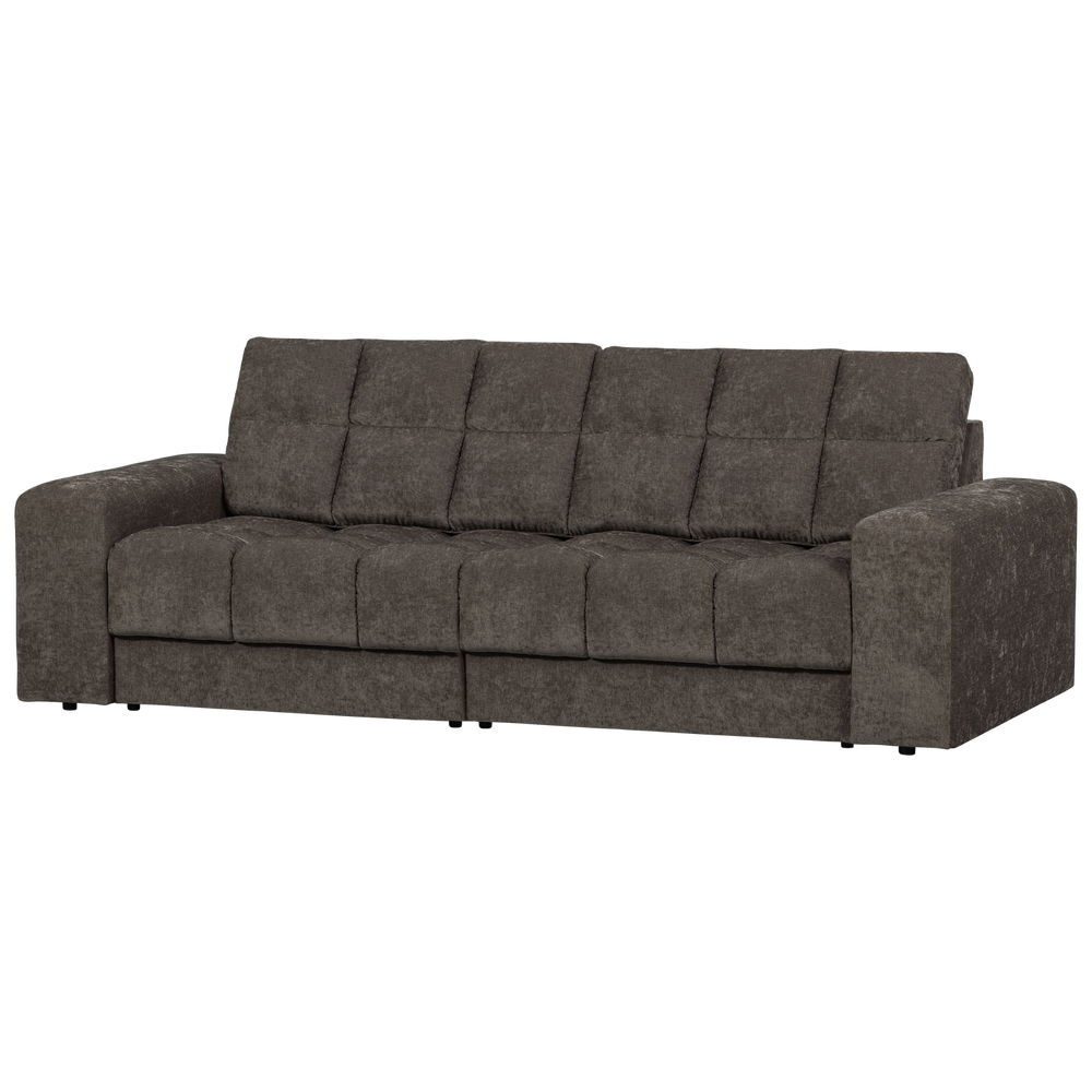 Two-seater sofa SECOND DATE, vintage fabric, warm gray