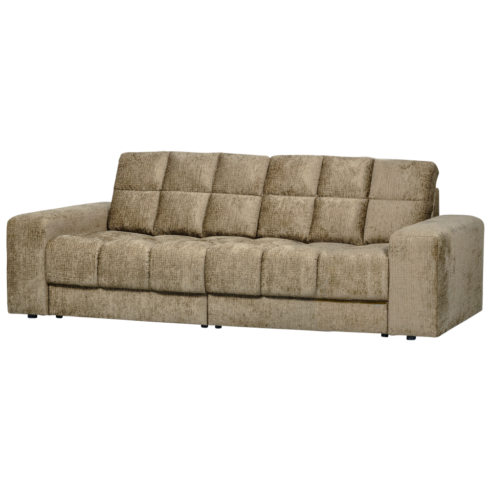 Two-seater sofa SECOND DATE, structural velvet, wheatfield
