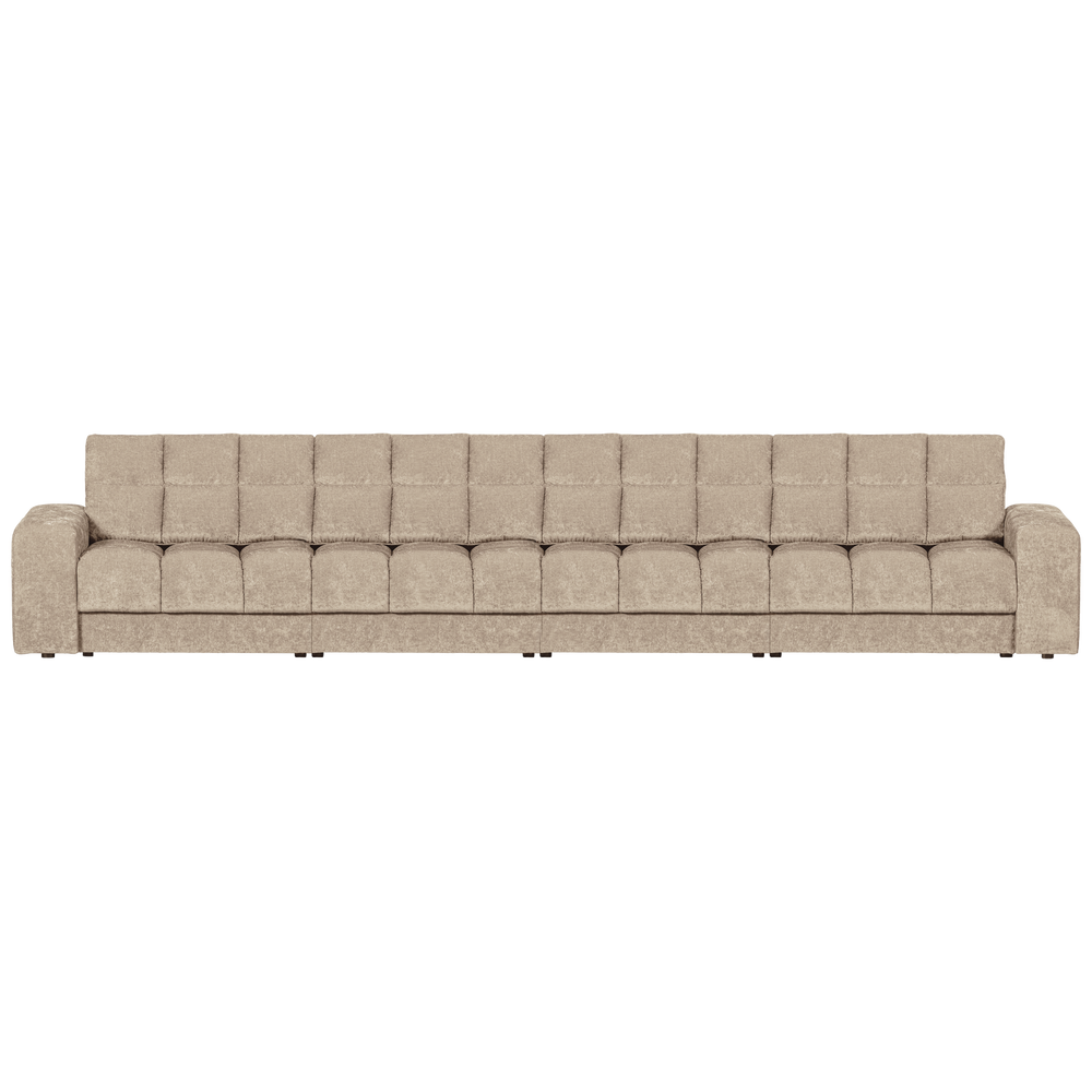 Four-seater SECOND DATE, vintage fabric, nougat