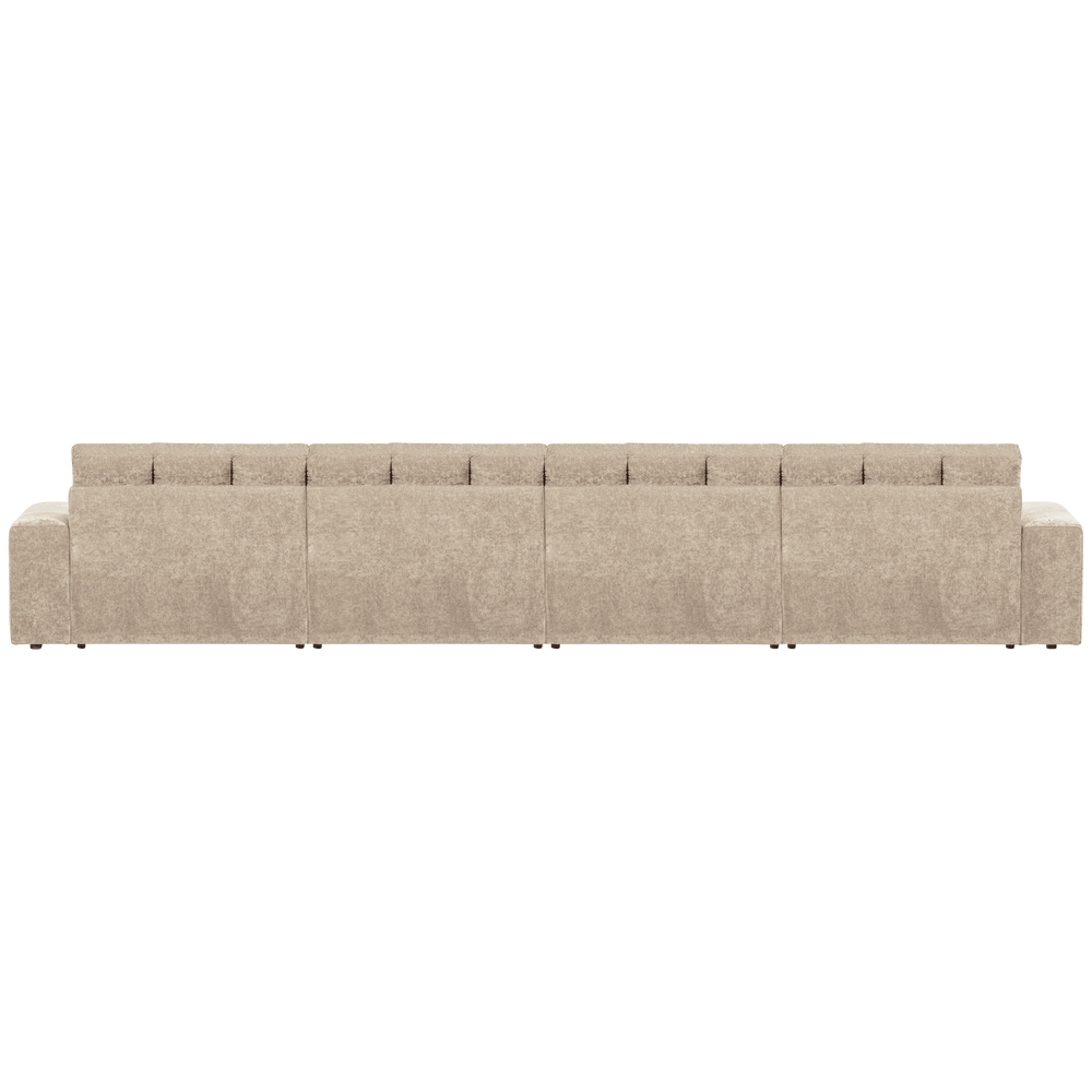 Four-seater SECOND DATE, vintage fabric, nougat