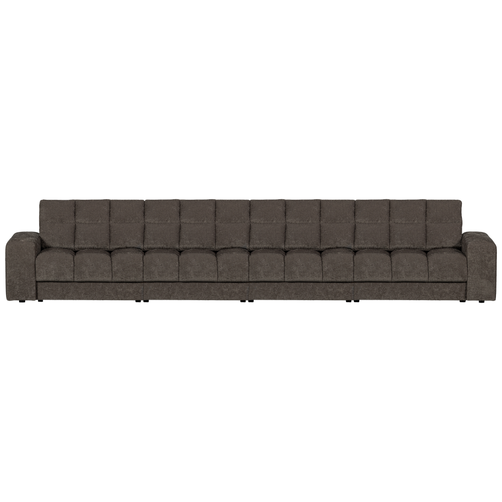 Four-seater SECOND DATE, vintage fabric, warm gray
