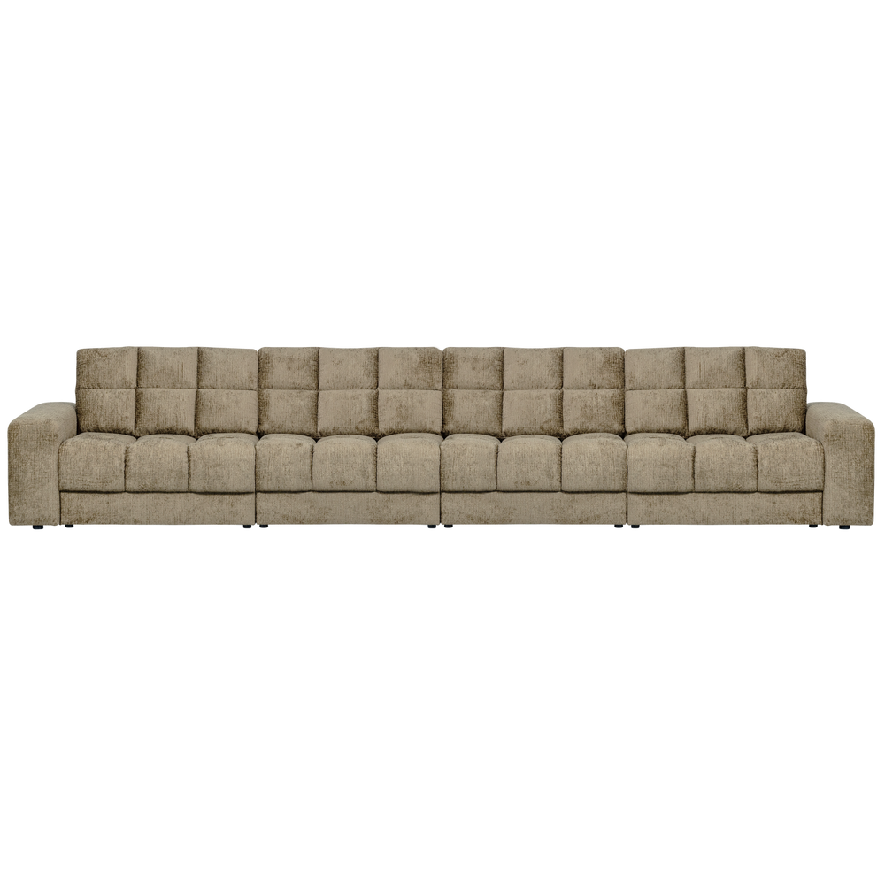 Keturvietė sofa SECOND DATE RIBCORD, stambus velvetas, wheatfield