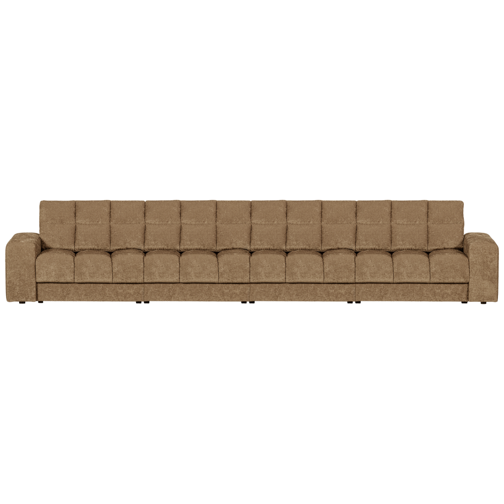 Keturvietė sofa SECOND DATE RIBCORD, vintage, smėlio